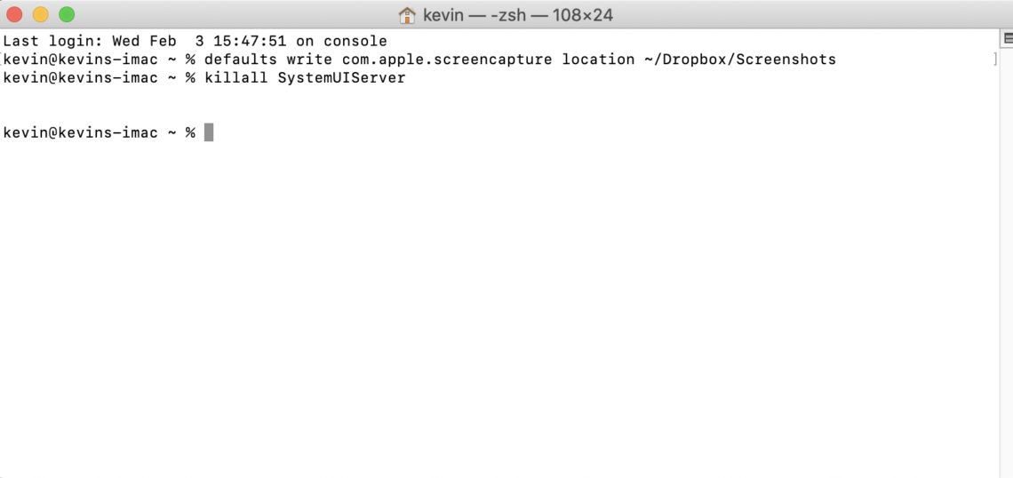 Change Screenshot Location, MacOS Kevin Ringstaff
